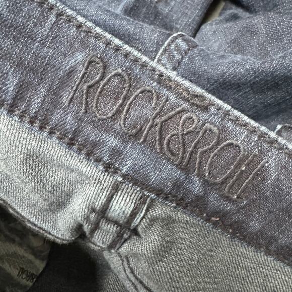 Rock & Roll Cowgirl Jeans Womens 30 (34x31 ACTUAL) Trouser Fit Flare Denim - Picture 9 of 10